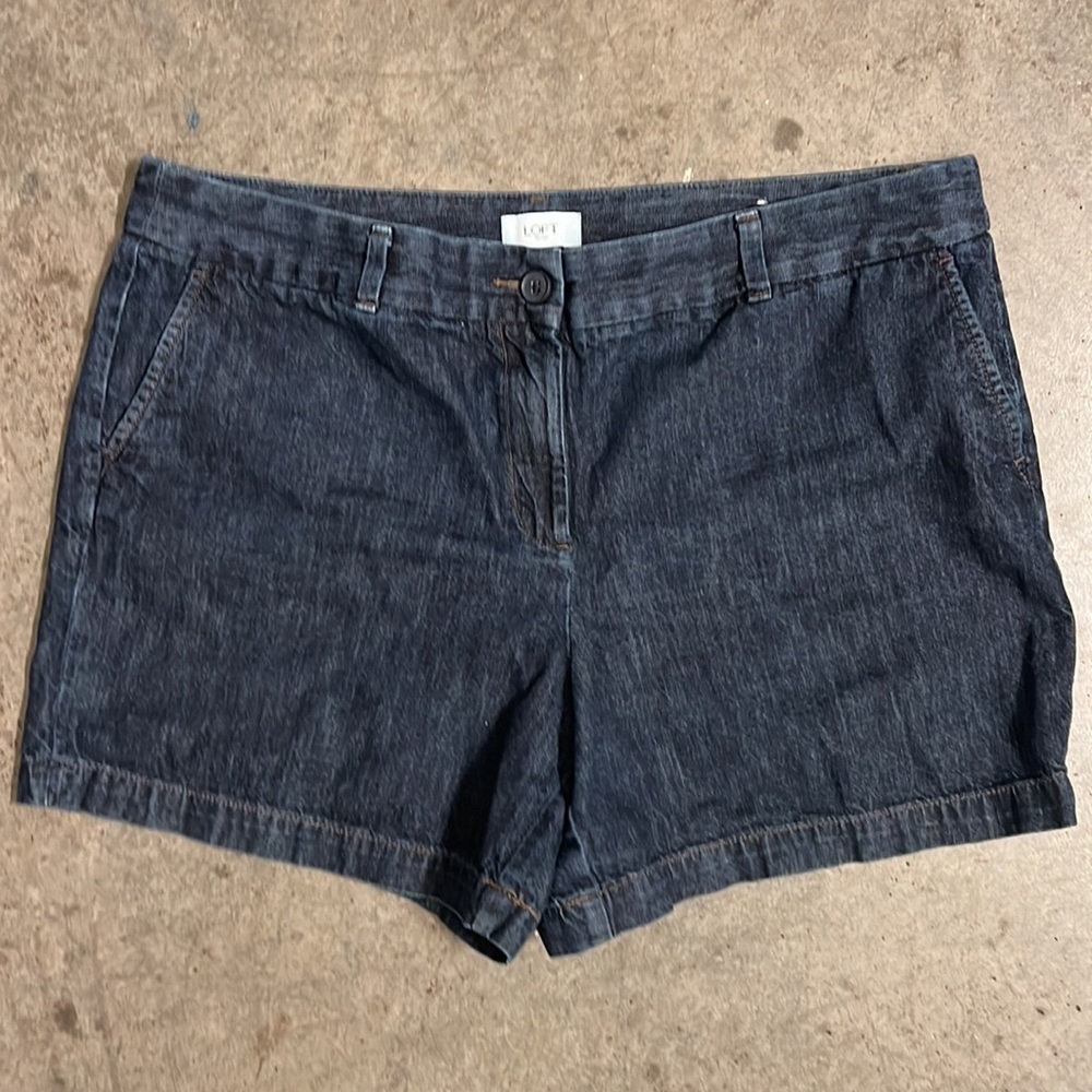 Dark Jean Shorts from LOFT, Size 16
